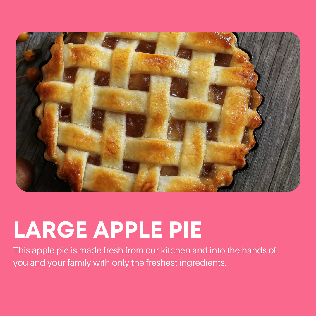 Large Apple Pie New York West Bakery