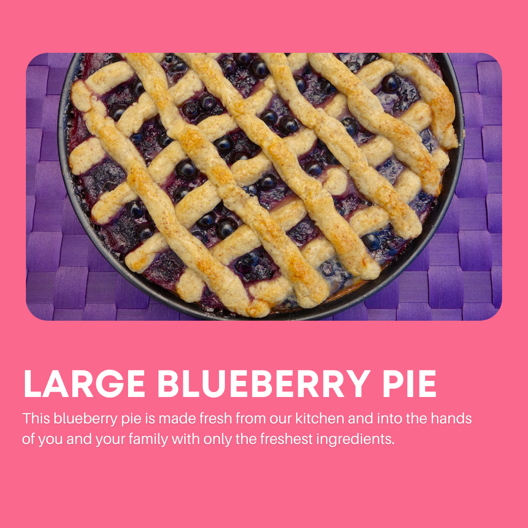 Large Blueberry Pie
