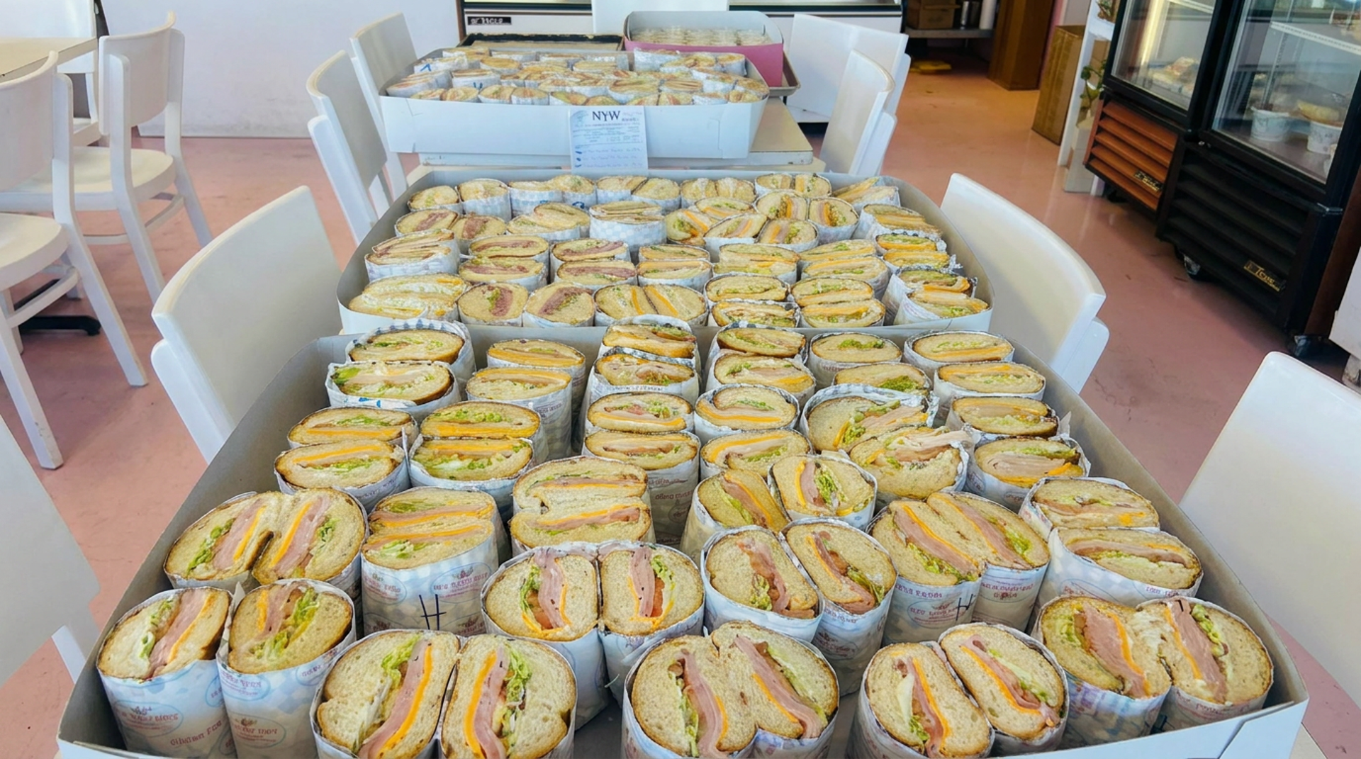 Catering trays and cakes