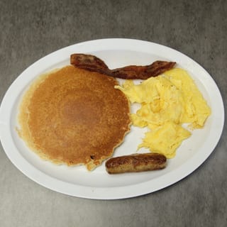 Breakfast Special with Egg, Pancake, Sausage, & Bacon