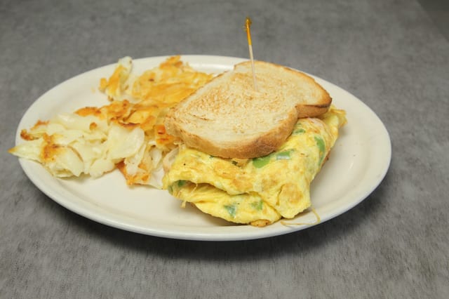 Eggs, Sausage & Bacon Breakfast.