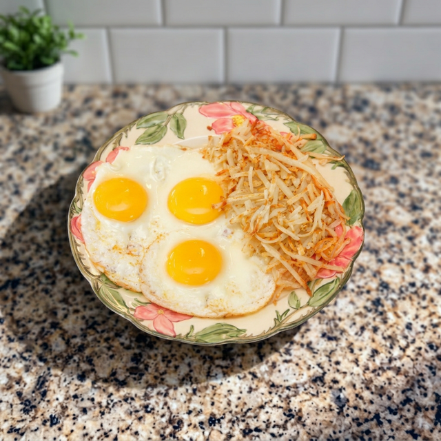 Three-Egg Breakfast.
